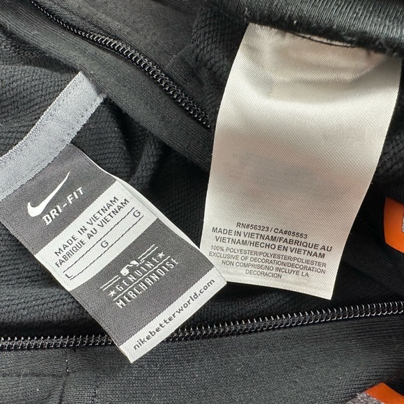 San Francisco Giants Hoodie Black Nike Dri-Fit Full Zip MLB Baseball Sz Lg - Picture 9 of 12